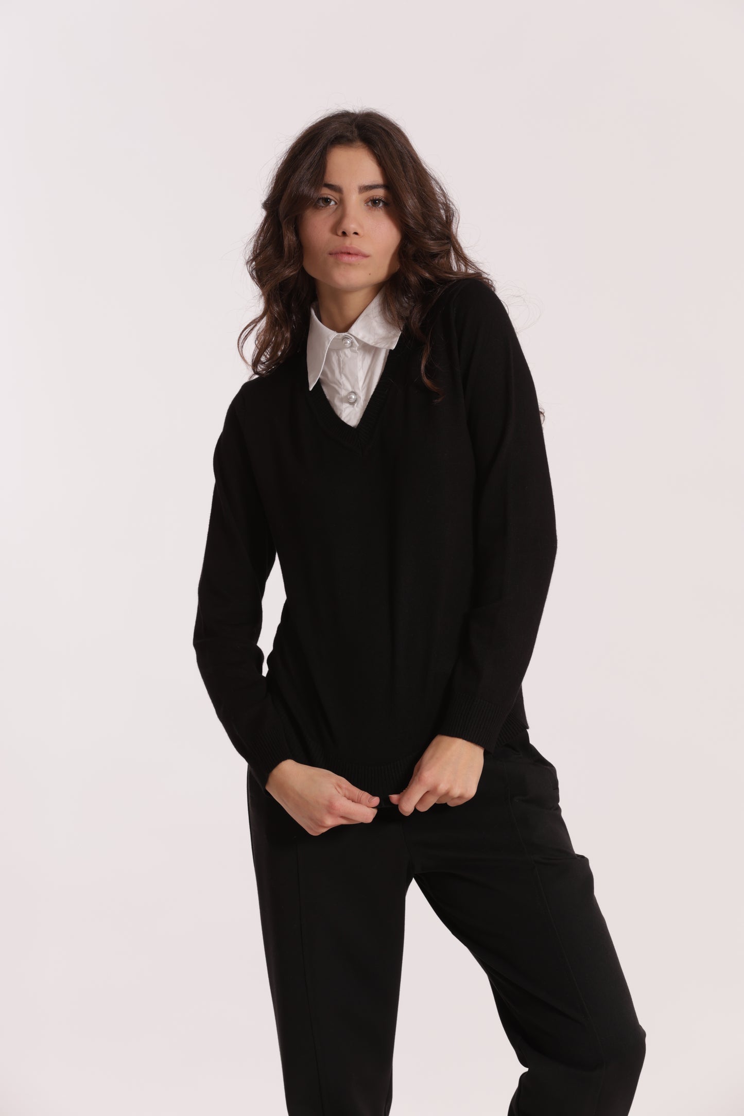 MAGLIA CON COLLETTO DI CAMICIA