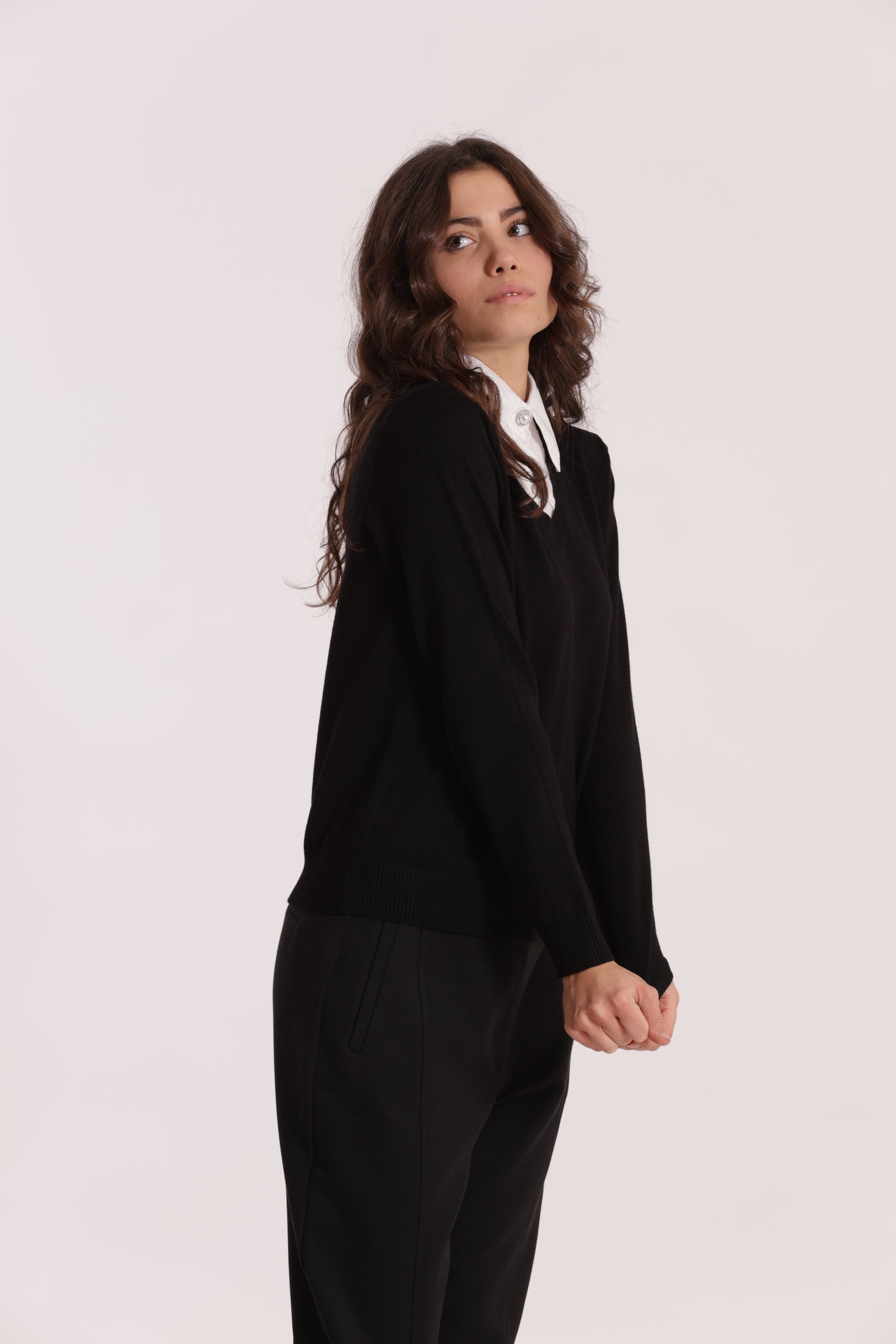 MAGLIA CON COLLETTO DI CAMICIA