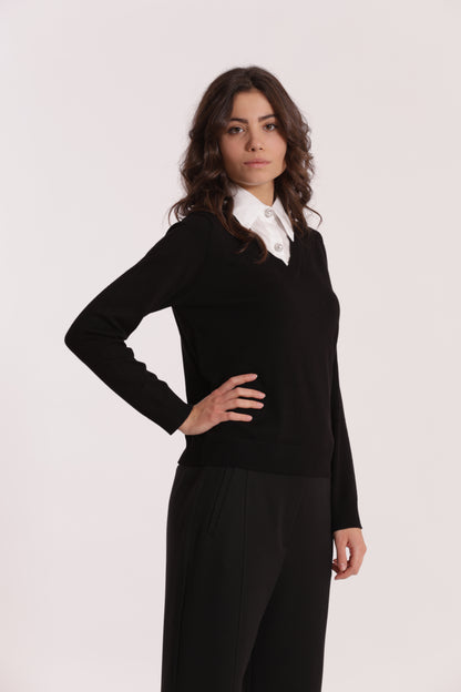 MAGLIA CON COLLETTO DI CAMICIA