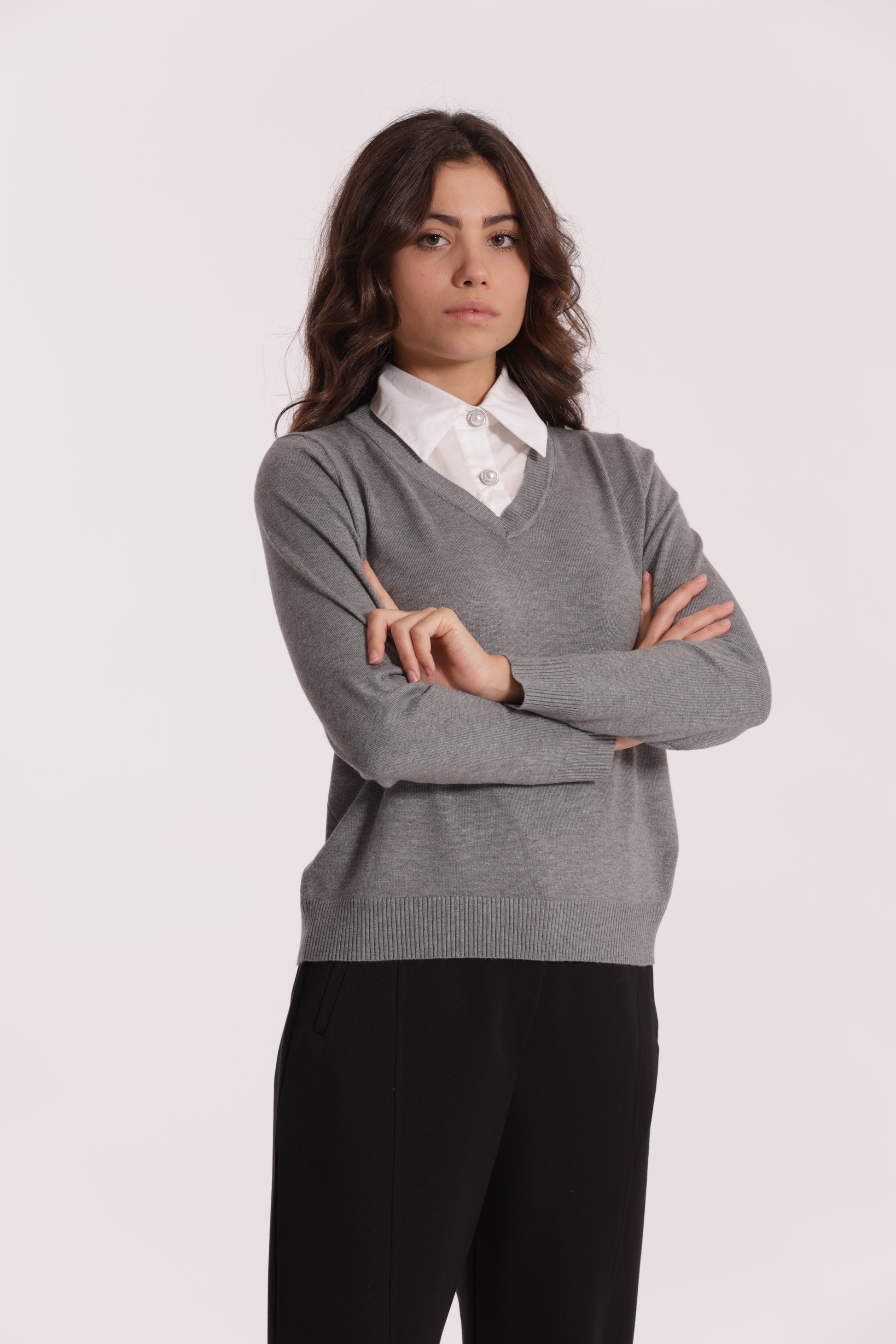 MAGLIA CON COLLETTO DI CAMICIA