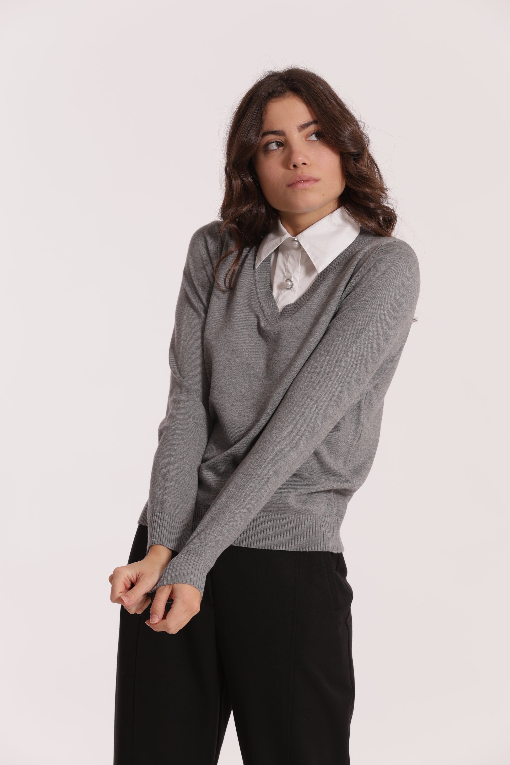MAGLIA CON COLLETTO DI CAMICIA