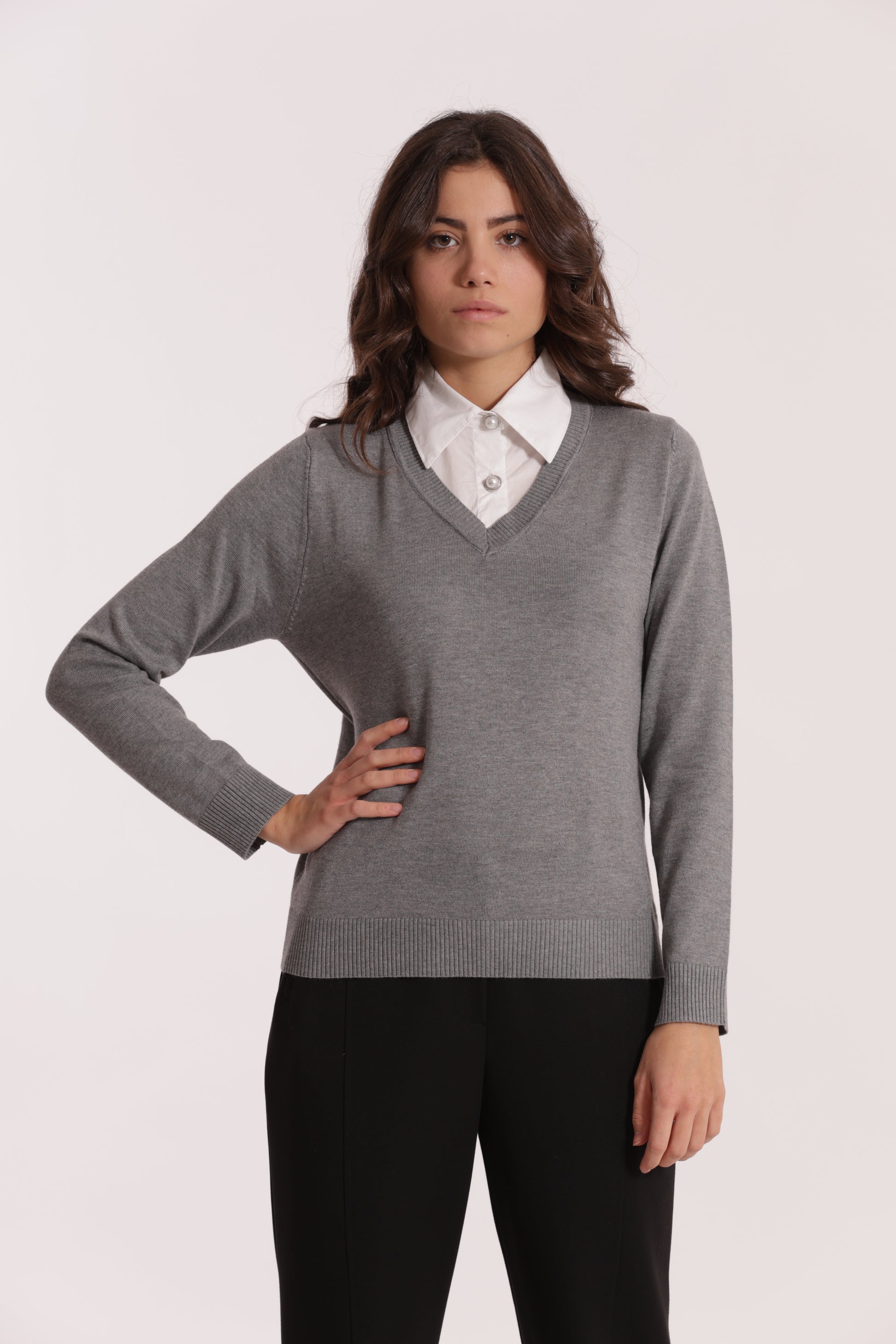 MAGLIA CON COLLETTO DI CAMICIA