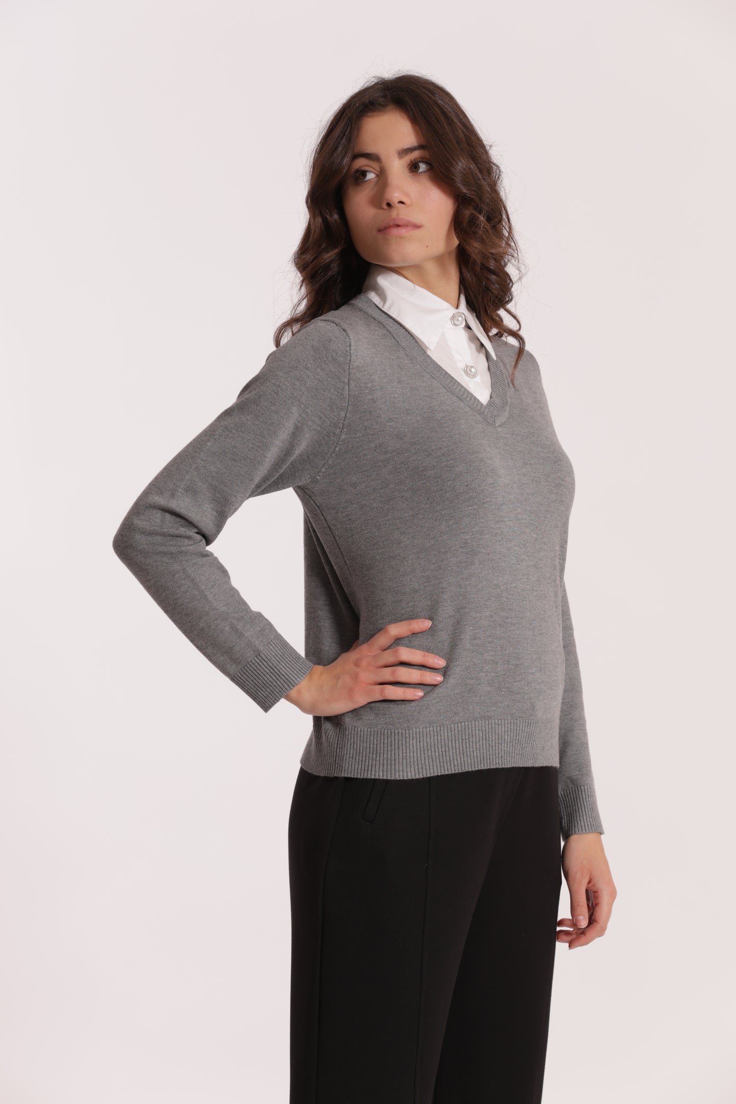 MAGLIA CON COLLETTO DI CAMICIA