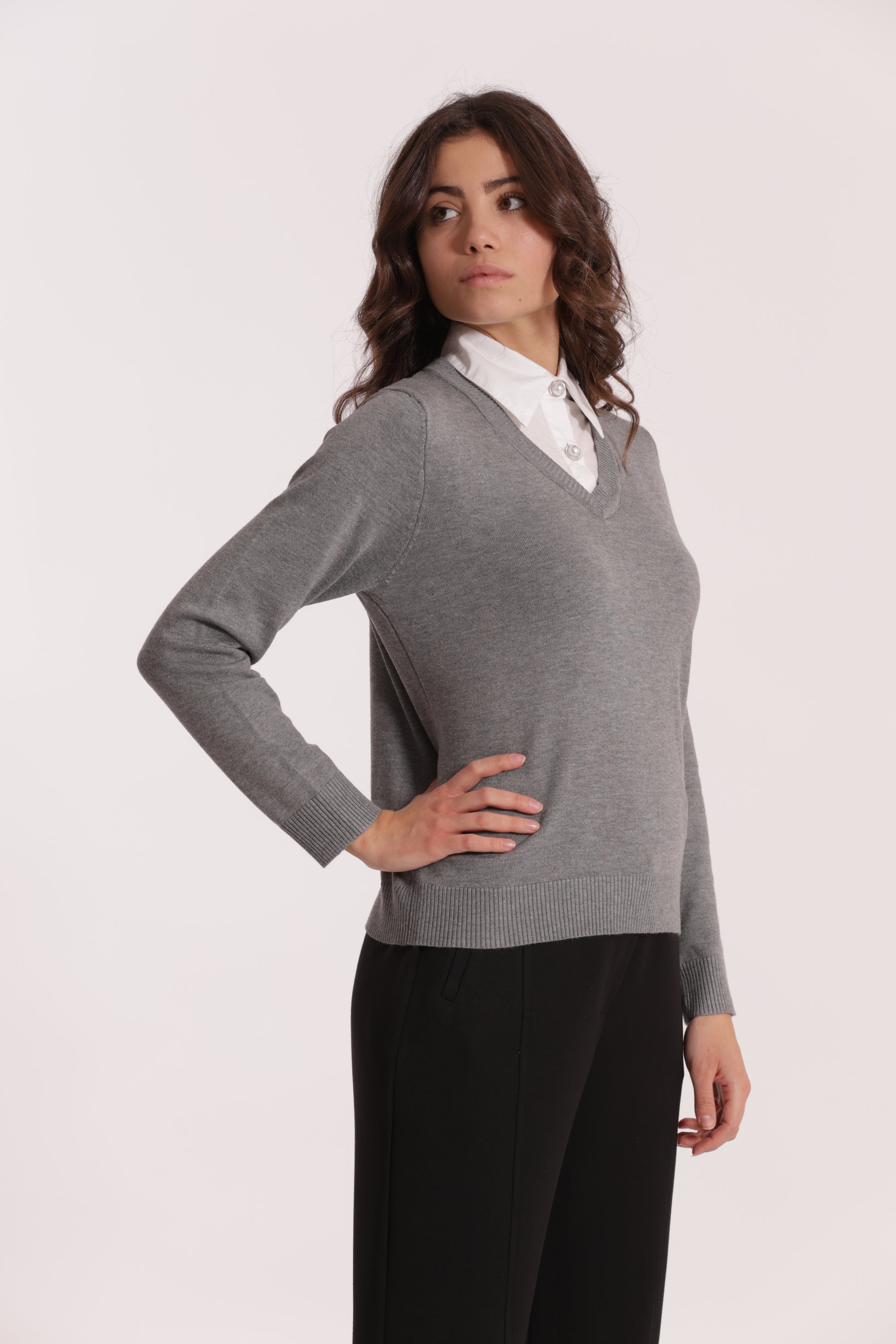 MAGLIA CON COLLETTO DI CAMICIA