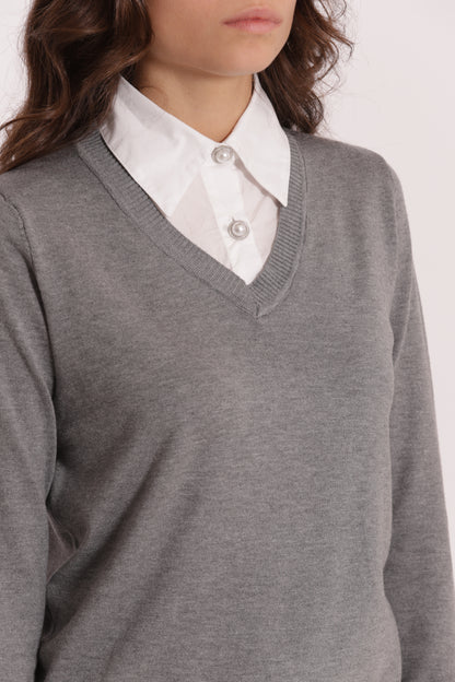 MAGLIA CON COLLETTO DI CAMICIA