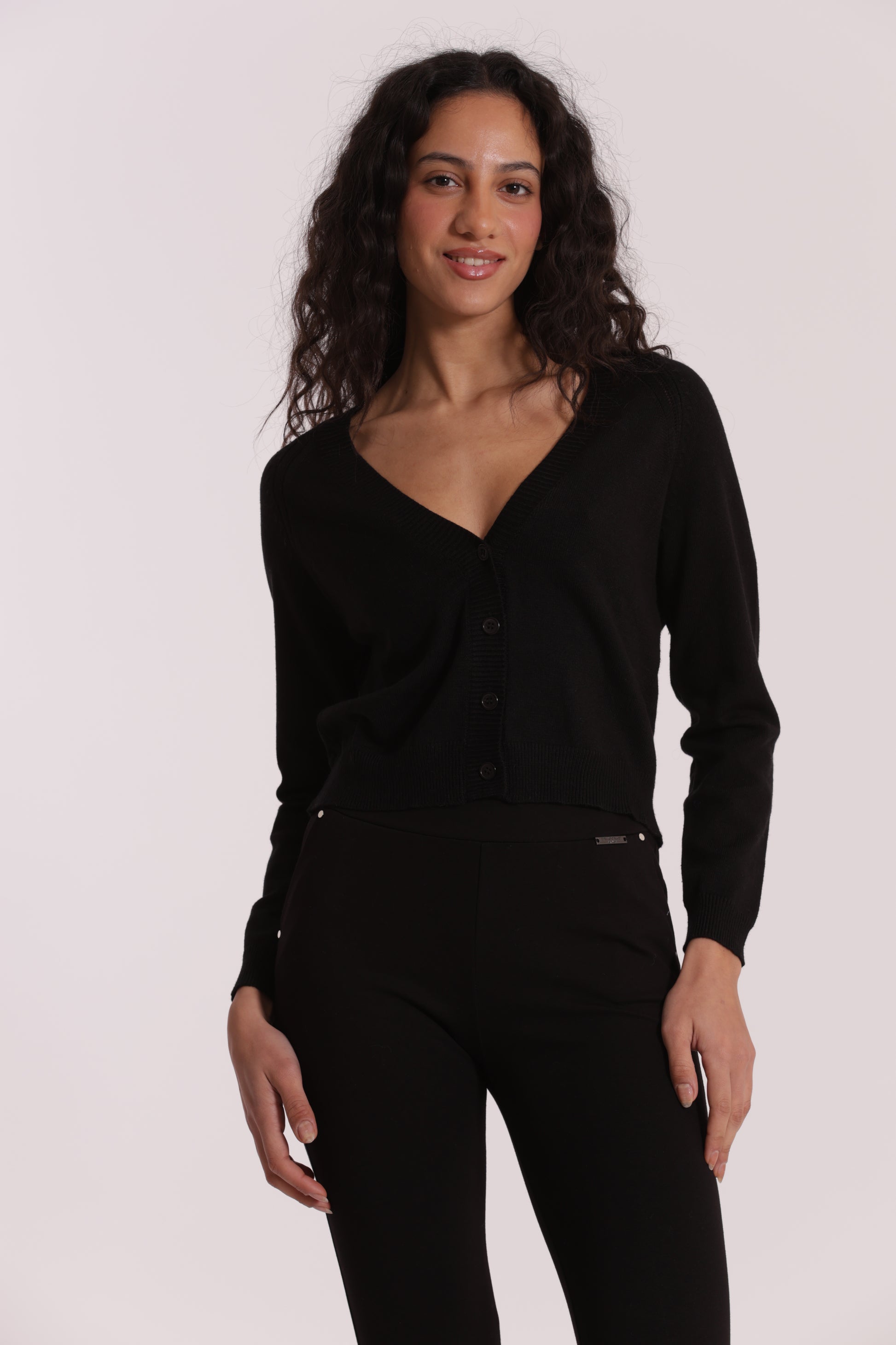 MAGLIA CARDIGAN CON BOTTONI GIOIELLO