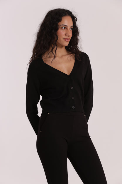 MAGLIA CARDIGAN CON BOTTONI GIOIELLO
