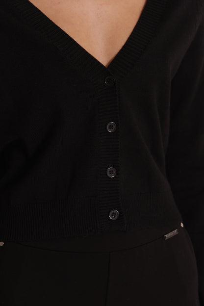 MAGLIA CARDIGAN CON BOTTONI GIOIELLO