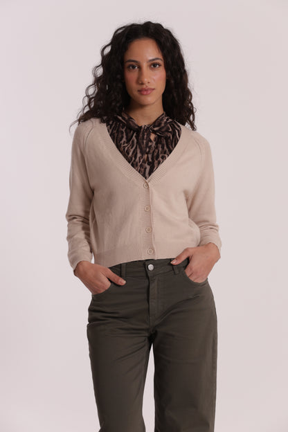 MAGLIA CARDIGAN CON BOTTONI GIOIELLO
