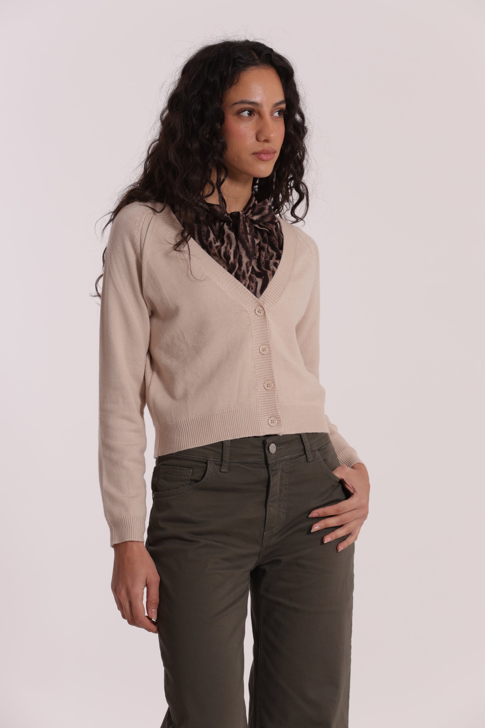 MAGLIA CARDIGAN CON BOTTONI GIOIELLO