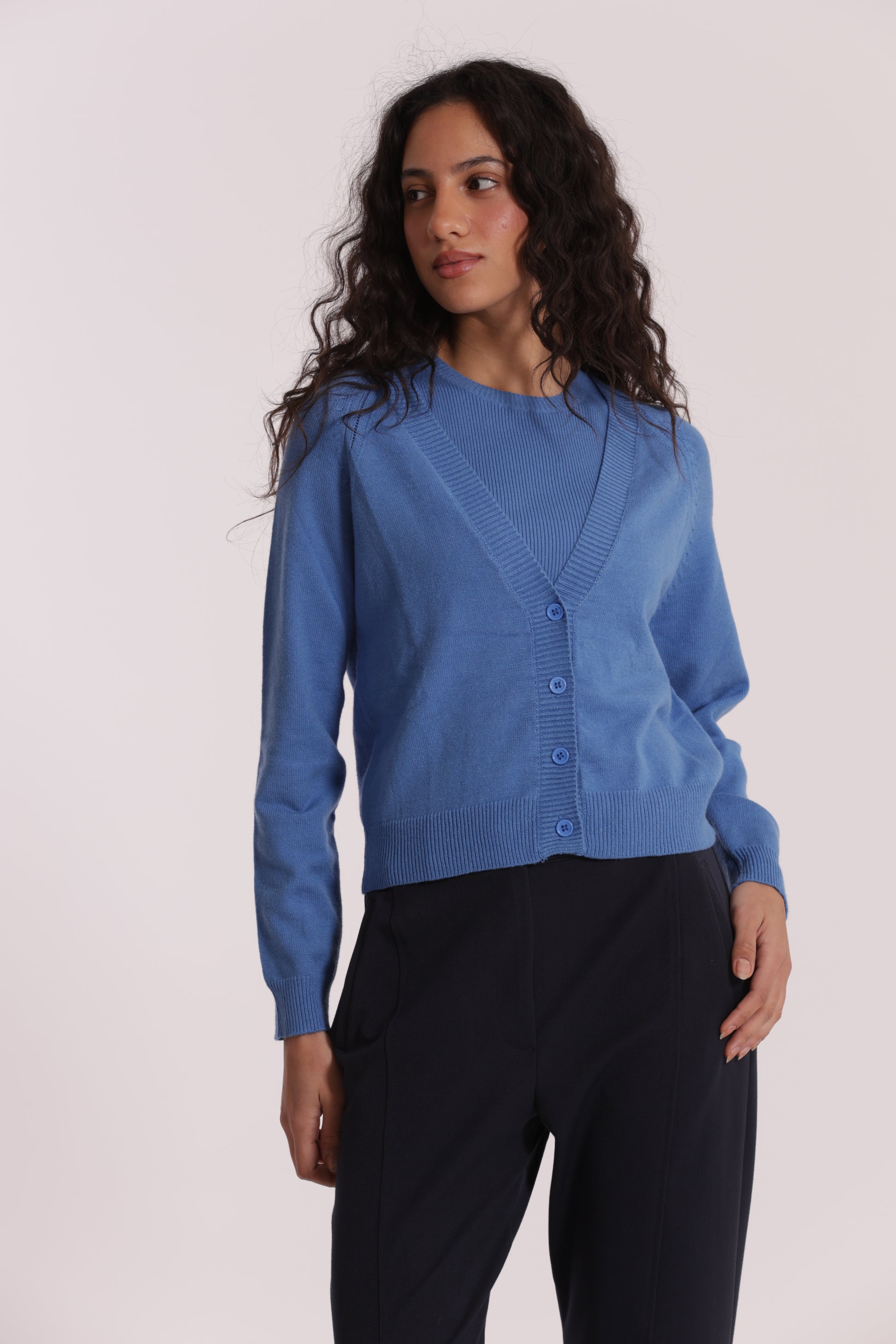 MAGLIA CARDIGAN CON BOTTONI GIOIELLO