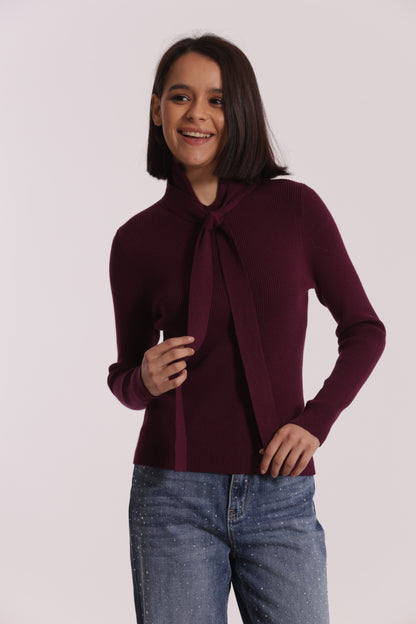 MAGLIA CON DETTAGLIO CRAVATTINO