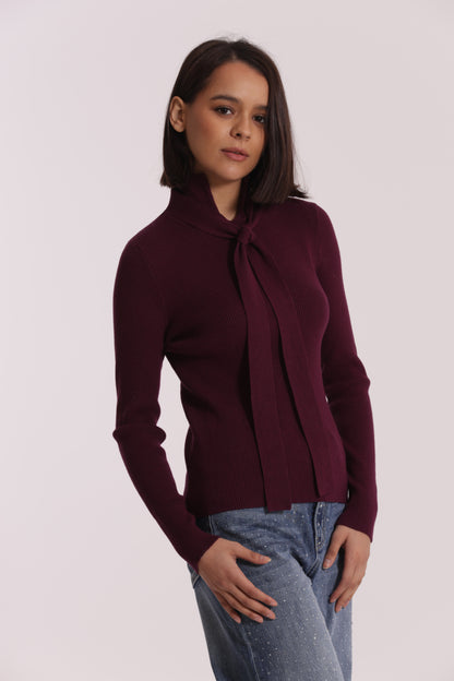 MAGLIA CON DETTAGLIO CRAVATTINO