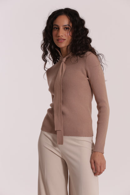 MAGLIA CON DETTAGLIO CRAVATTINO
