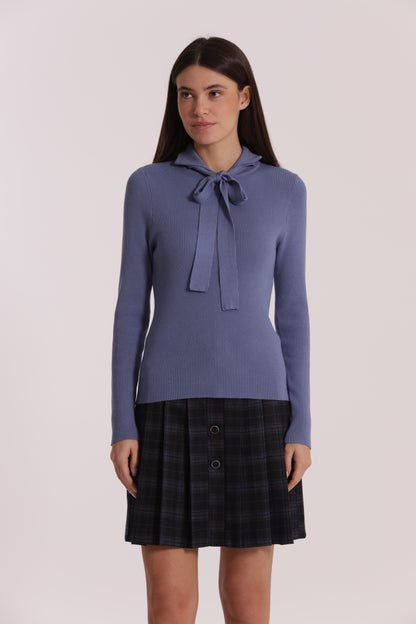 MAGLIA CON DETTAGLIO CRAVATTINO