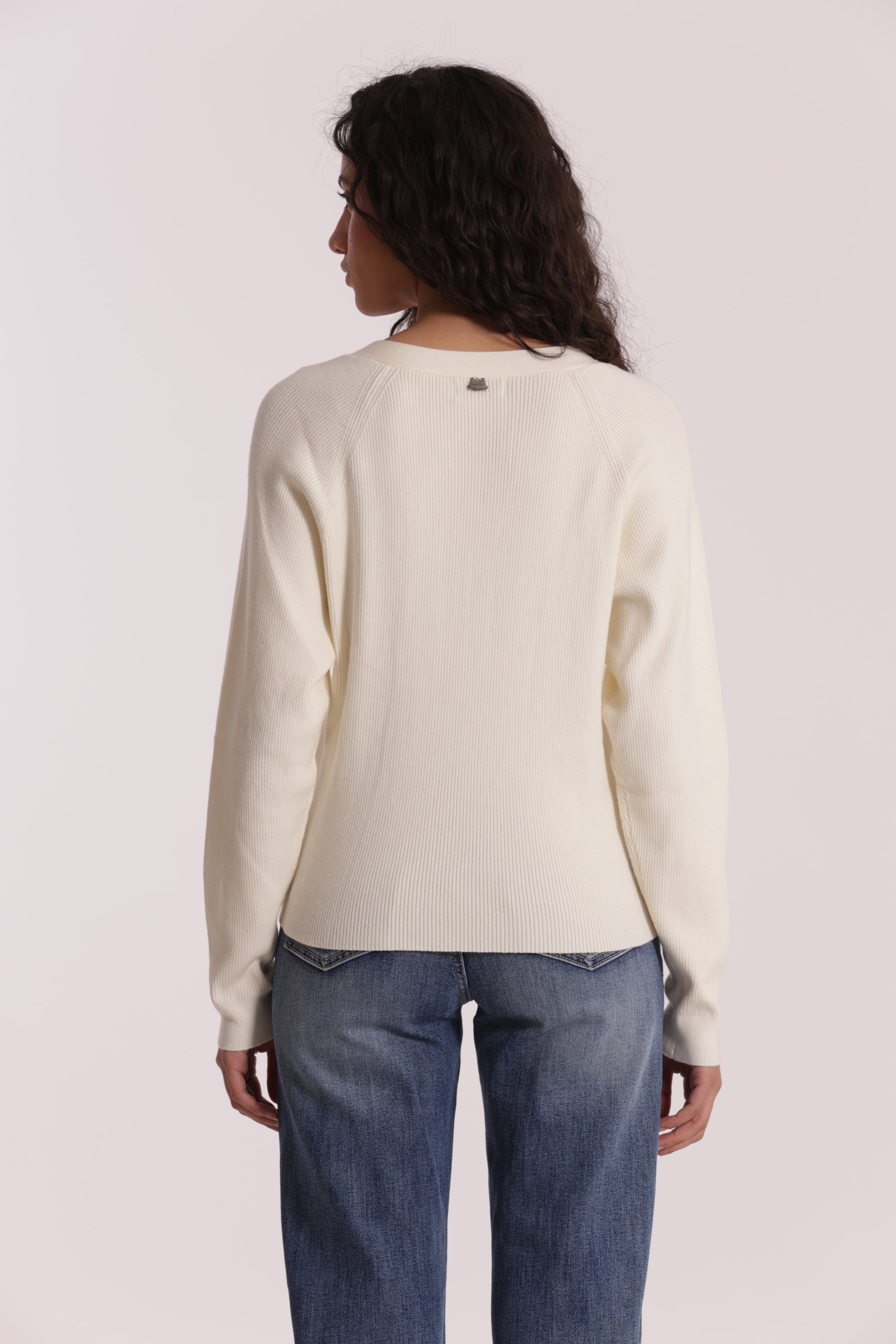 MAGLIA CARDIGAN CON CHIUSURA OBLICLA