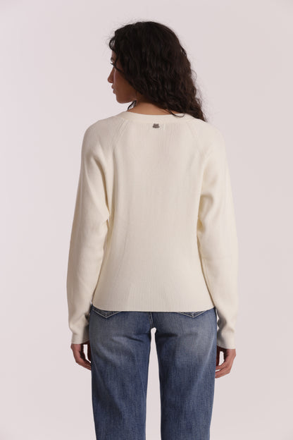 MAGLIA CARDIGAN CON CHIUSURA OBLICLA