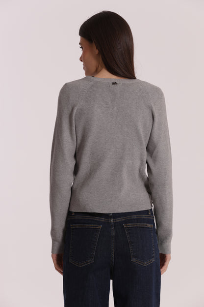 MAGLIA CARDIGAN CON CHIUSURA OBLICLA