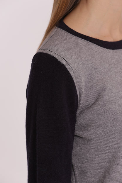 MAGLIA BICOLOR SCOLLO TONDO
