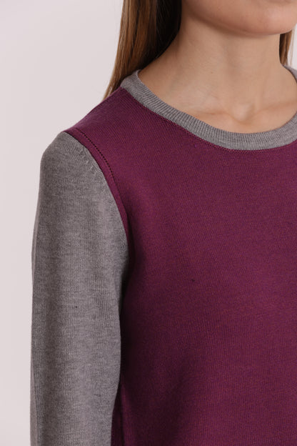 MAGLIA BICOLOR SCOLLO TONDO