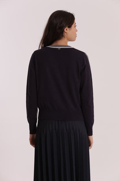 MAGLIA TRICOLOR SCOLLO A V
