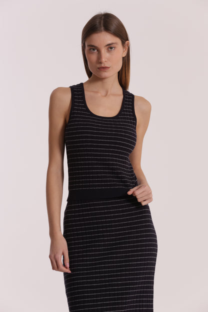 TOP IN MAGLIA A RIGHE