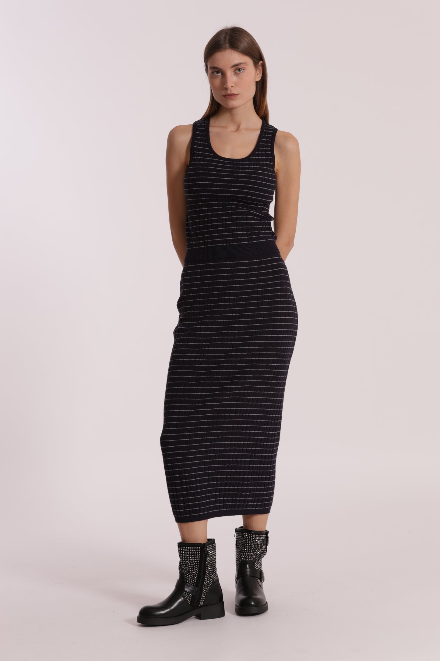 GONNA IN MAGLIA A RIGHE