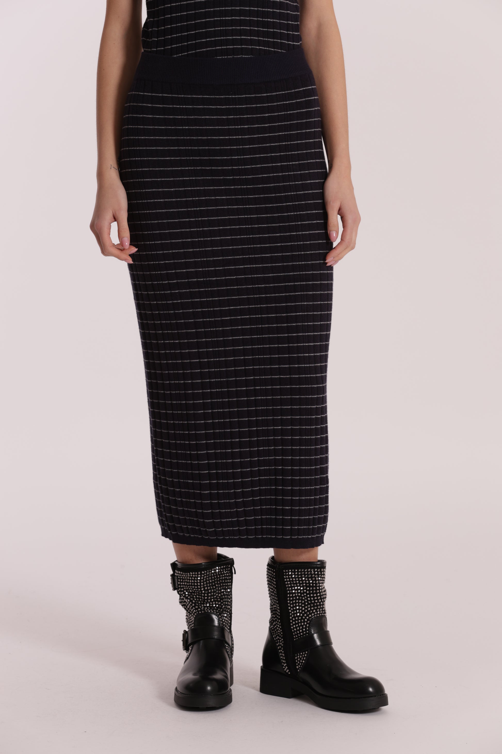 GONNA IN MAGLIA A RIGHE