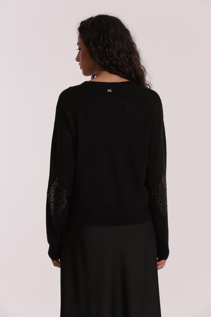 MAGLIA CON ROMBI E PAILLETES
