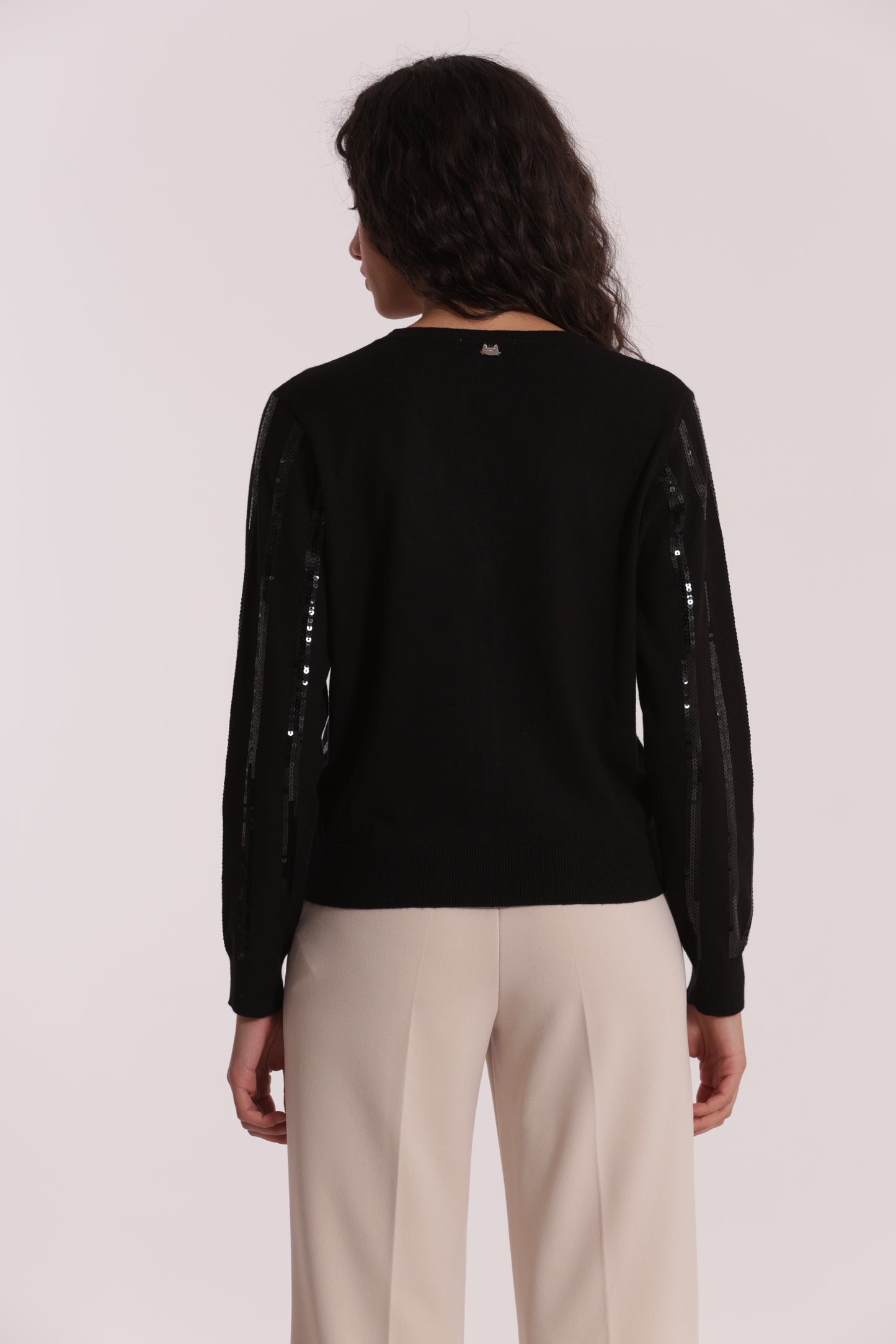 MAGLIA CARDIGAN CON PAILLETES