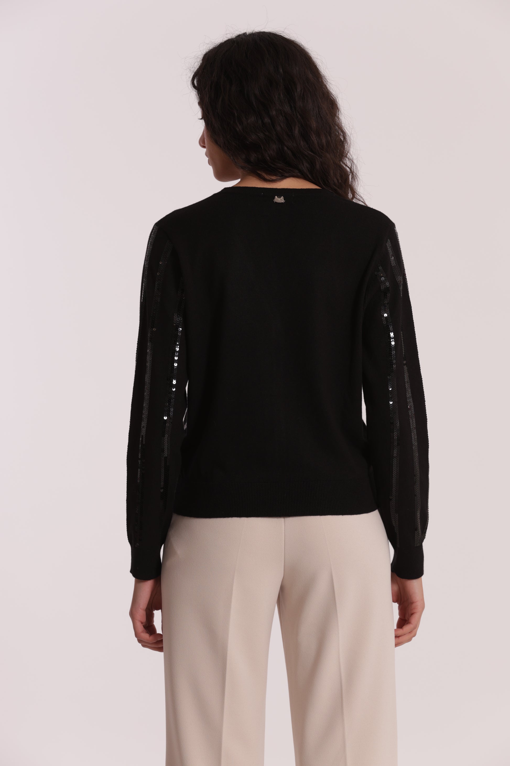 MAGLIA CARDIGAN CON PAILLETES