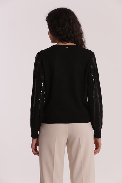 MAGLIA CARDIGAN CON PAILLETES