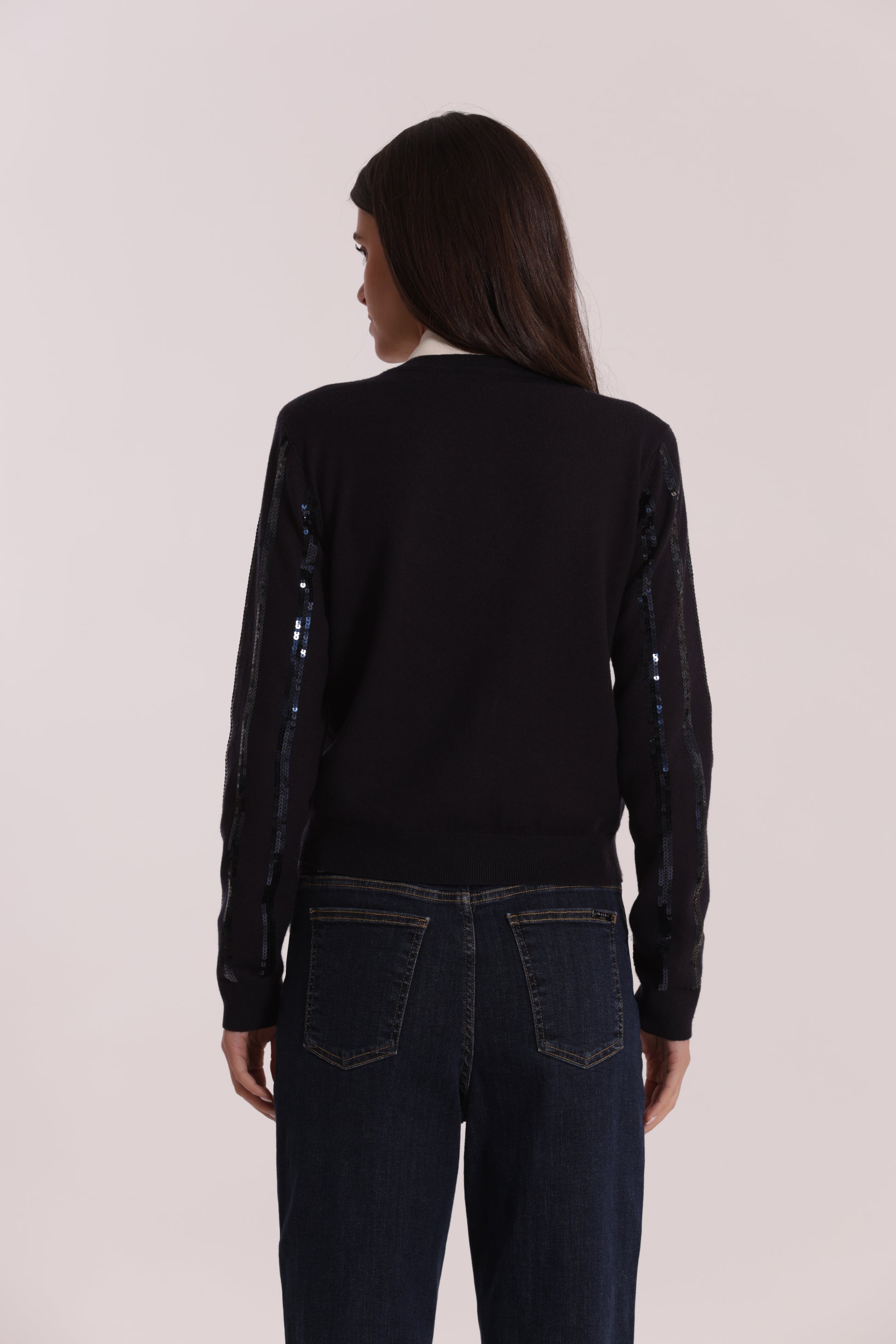 MAGLIA CARDIGAN CON PAILLETES