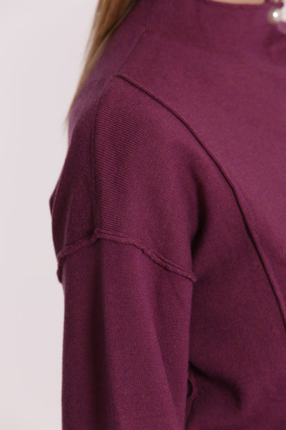 MAGLIA CARDIGAN CON BOTTONI PERLE