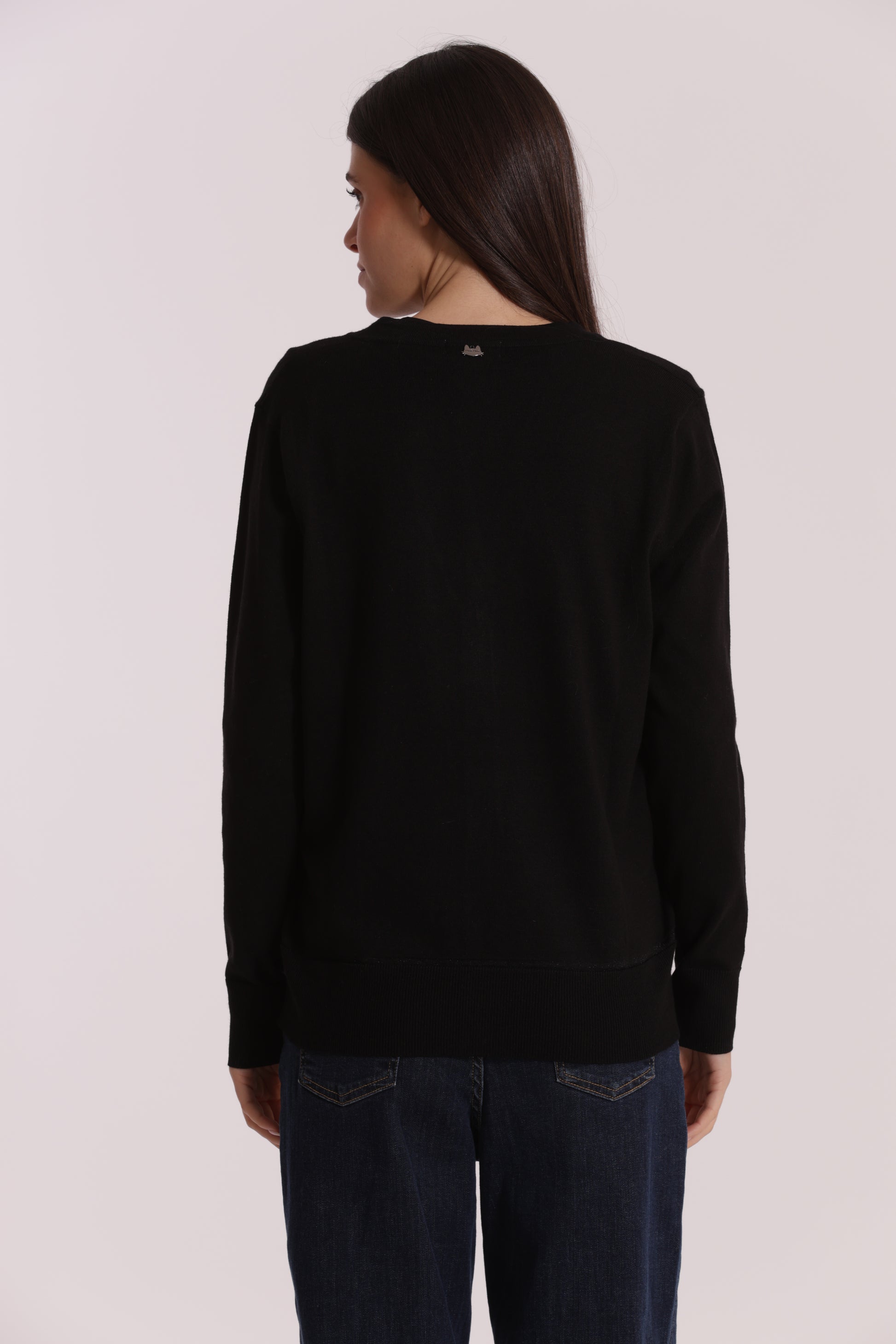 MAGLIA CARDIGAN CON BORDI LUREX
