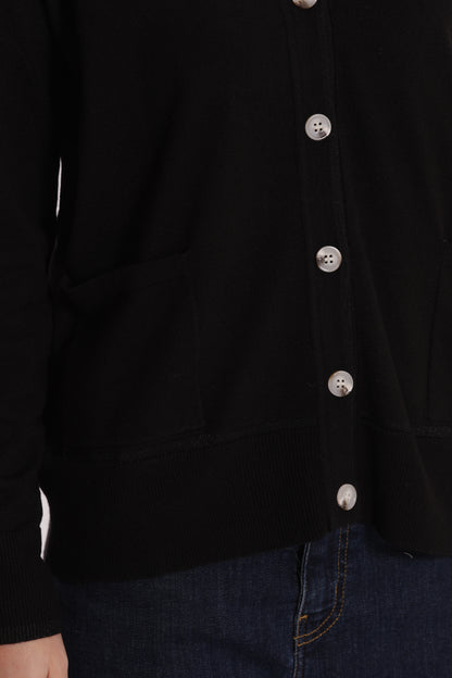 MAGLIA CARDIGAN CON BORDI LUREX