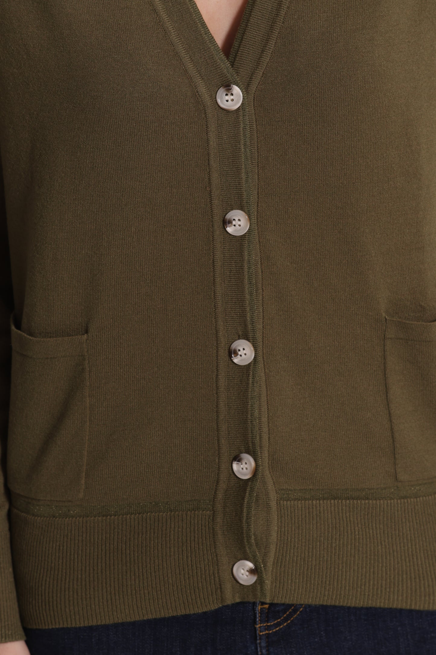 MAGLIA CARDIGAN CON BORDI LUREX