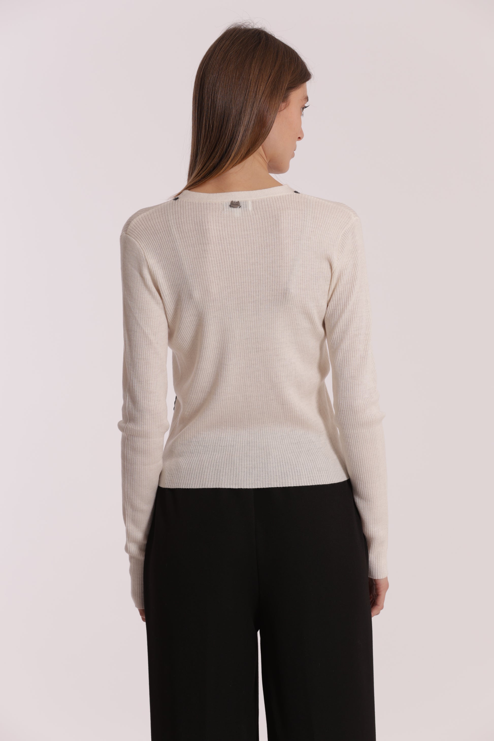 MAGLIA CARDIGAN CON CATENA