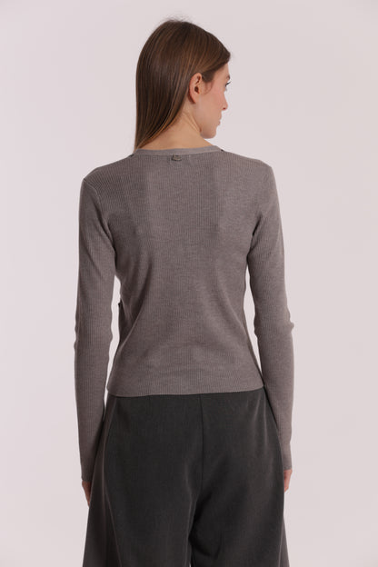 MAGLIA CARDIGAN CON CATENA