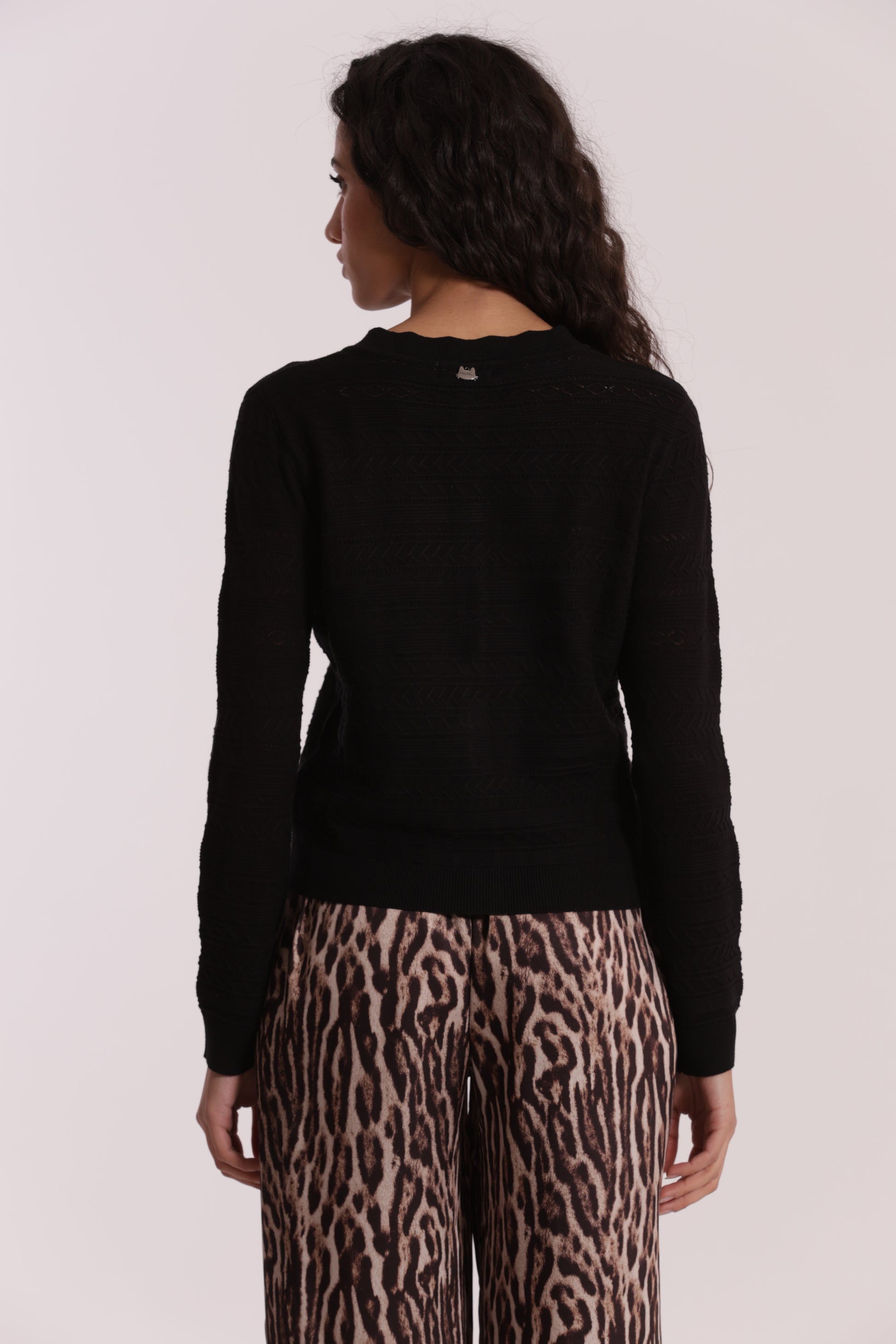 MAGLIA CARDIGAN TRAFORATO