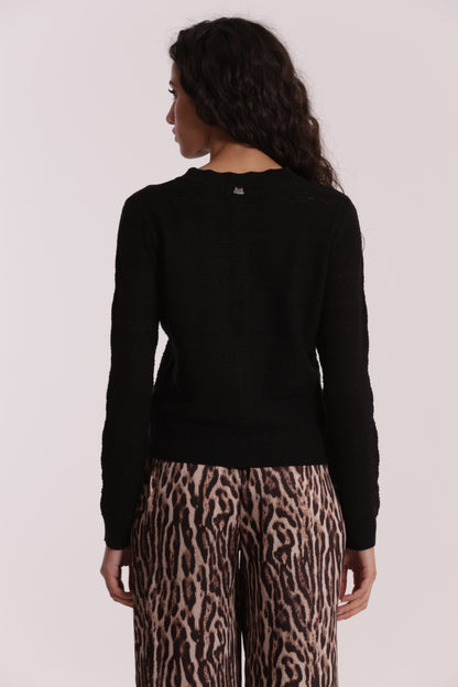 MAGLIA CARDIGAN TRAFORATO