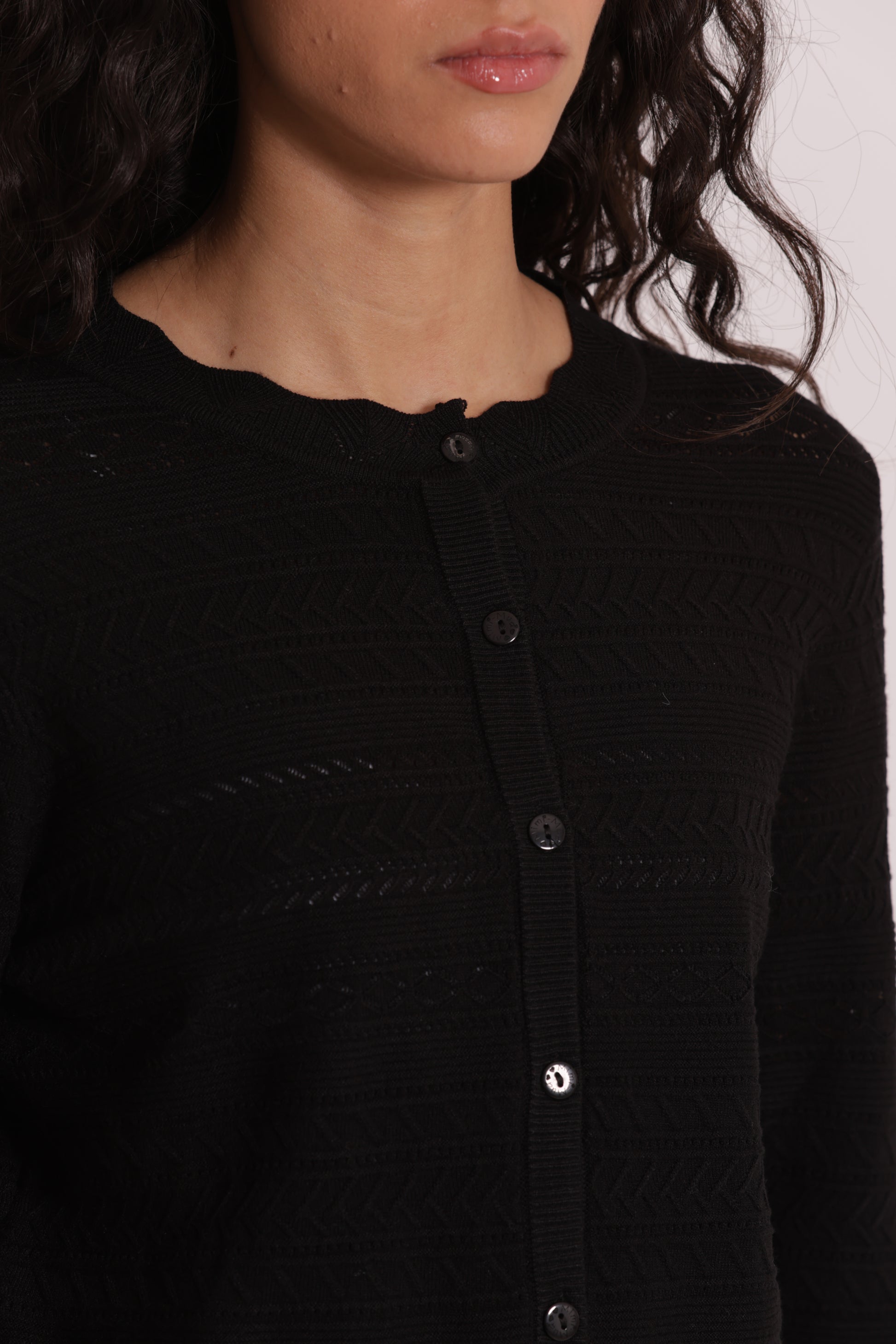 MAGLIA CARDIGAN TRAFORATO