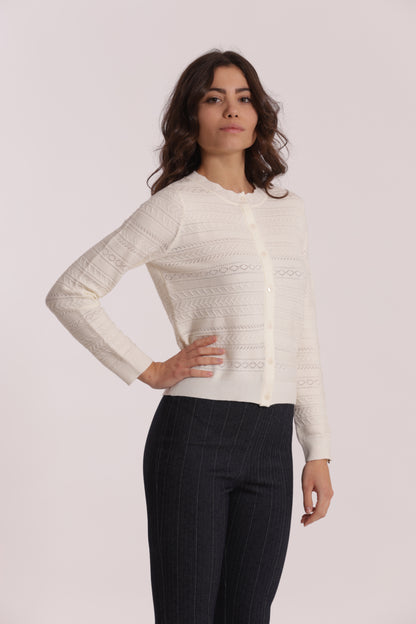 MAGLIA CARDIGAN TRAFORATO