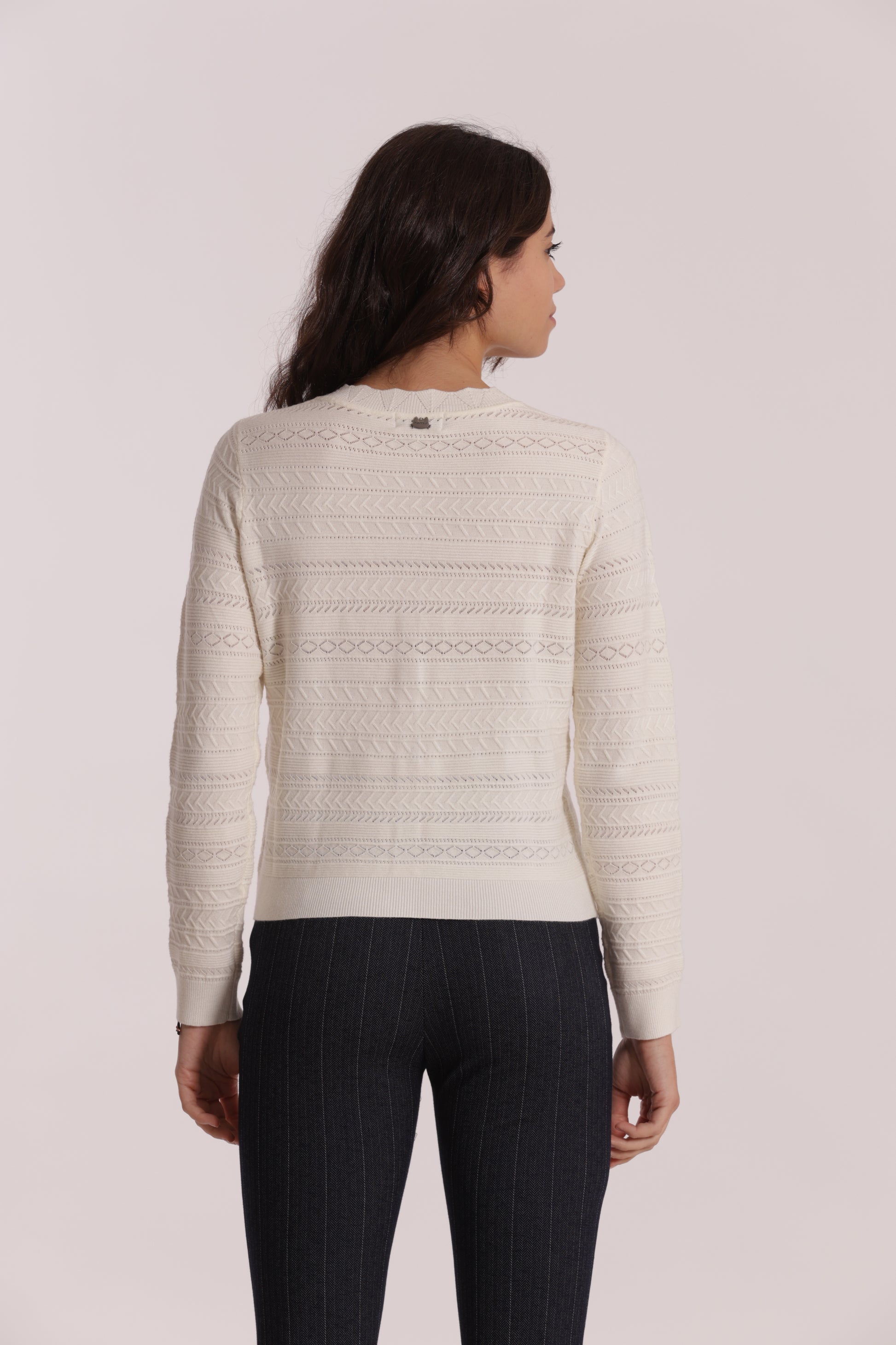 MAGLIA CARDIGAN TRAFORATO