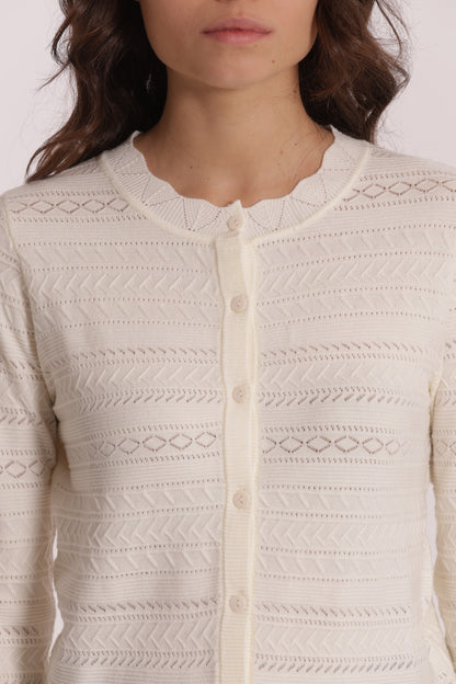 MAGLIA CARDIGAN TRAFORATO