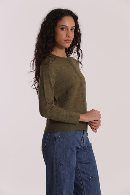 MAGLIA CARDIGAN TRAFORATO