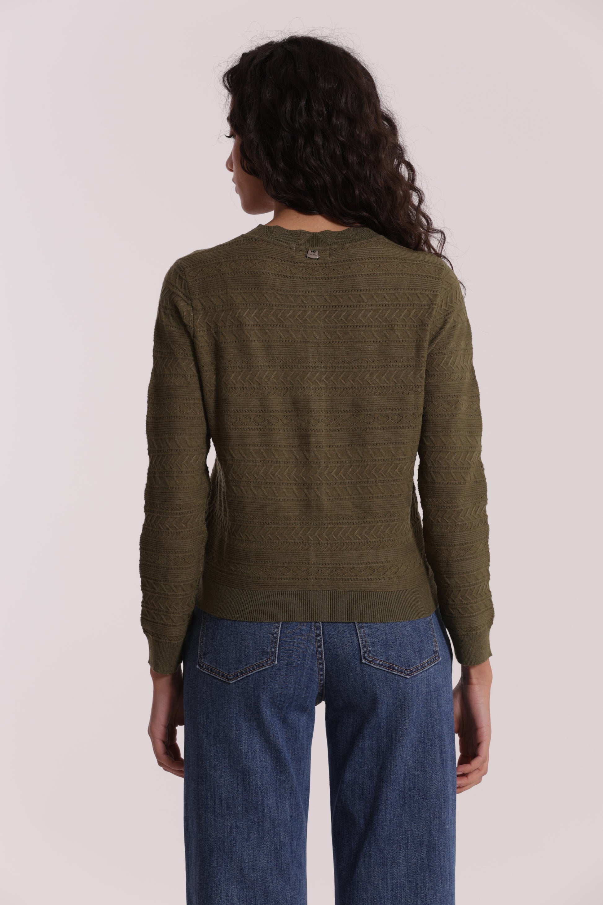 MAGLIA CARDIGAN TRAFORATO