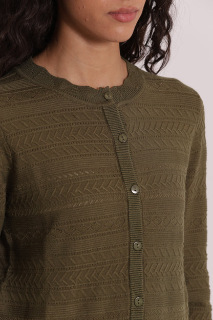 MAGLIA CARDIGAN TRAFORATO