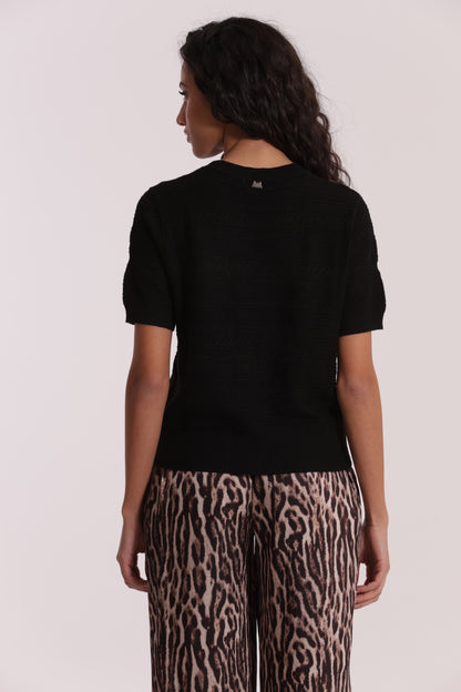 MAGLIA MANICHE CORTE TRAFORATO