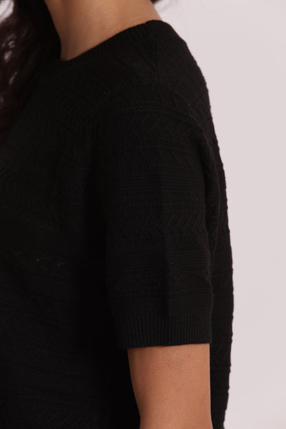 MAGLIA MANICHE CORTE TRAFORATO